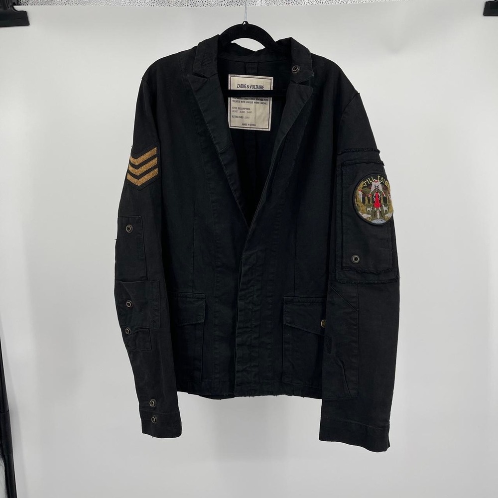 Zadig Voltaire Women's Virginia Grunge Military Jacket Blazer XS Luxury Utility